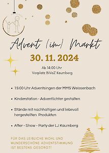 Titelbild von Herzliche Einladung zum "Advent (im) Markt"